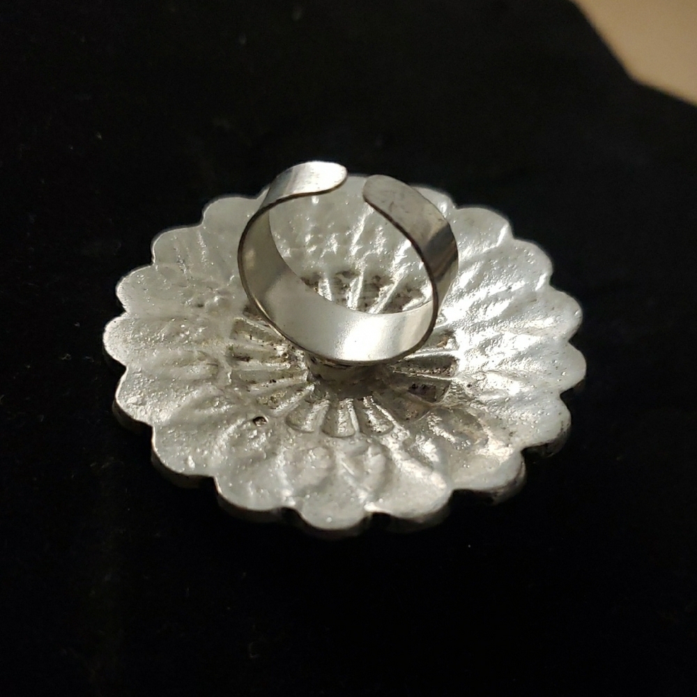 Silver And Gold-Tone Statement Ring - image 2